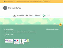 Tablet Screenshot of pharmacieduparc.pharminfo.fr