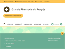 Tablet Screenshot of grandepharmacieduprogres.pharminfo.fr